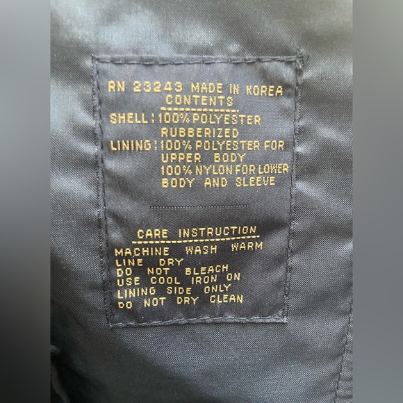 Vintage David Benjamin Black Maxi Length Trench Coat Gold Button Closure - Picture 14 of 14